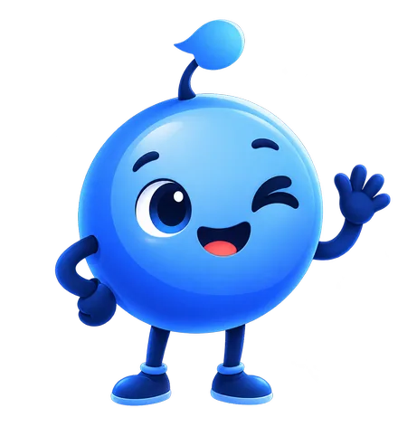 Mascote oficial do Assistente PontoAzul